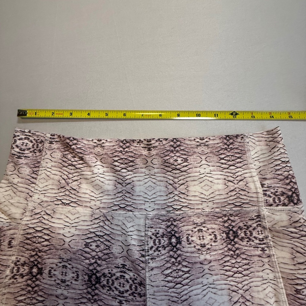 X By Gottex Womens Purple Snakeskin High Waist Athletic Leggings with Pockets‎ L - Picture 11 of 13